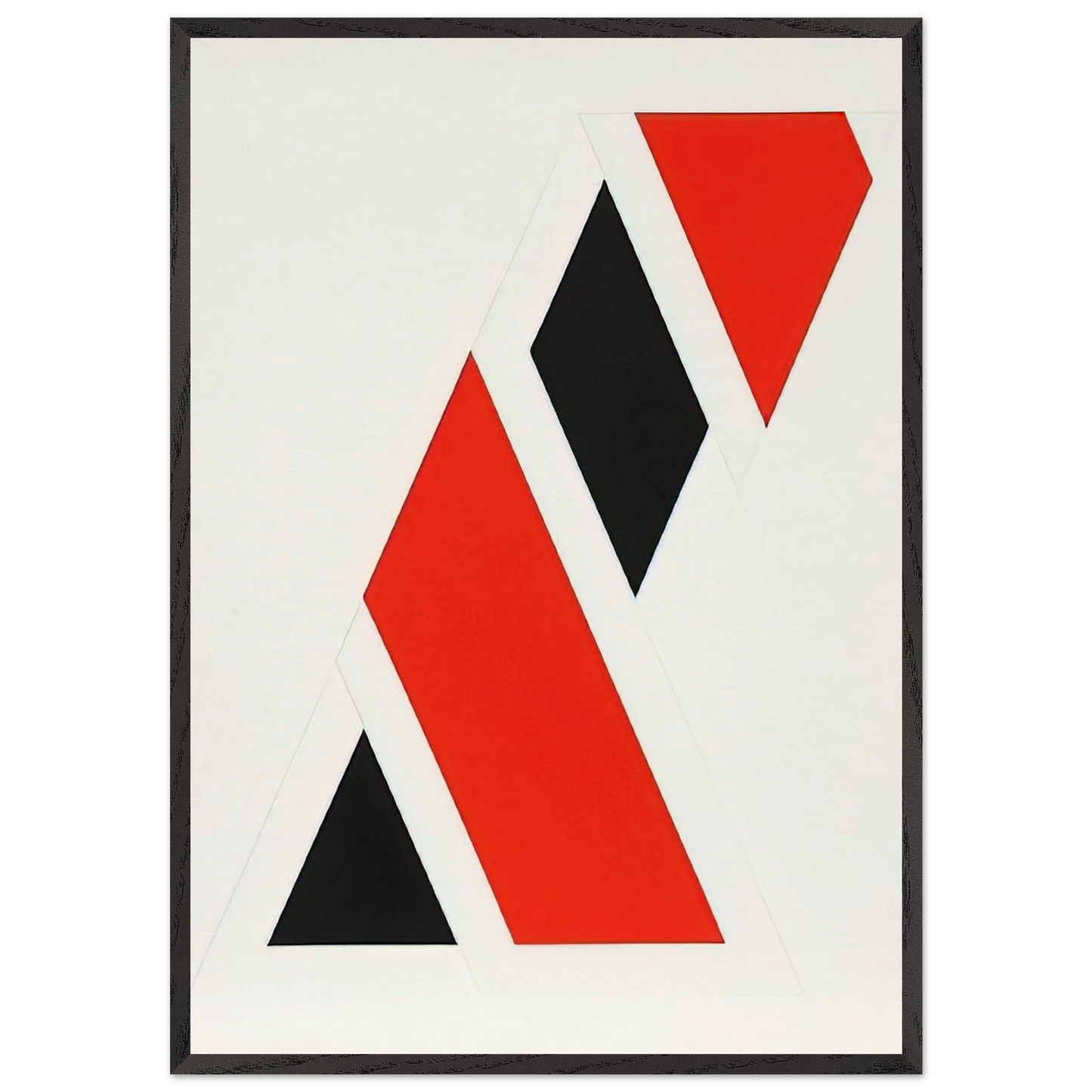 Gohei V - 1970 - Omar Rayo 70x100 cm / 28x40 inches Framed Art Print – Black Wooden Frame