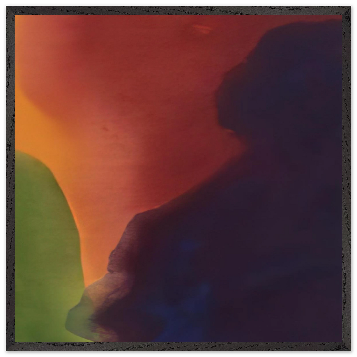 Helen Frankenthaler - Blue Atmosphere III - 1963 Wall art - 40x50 cm / 16x20 inches - Premium Wooden Framed Poster With Fine Art Paper - Black frame
