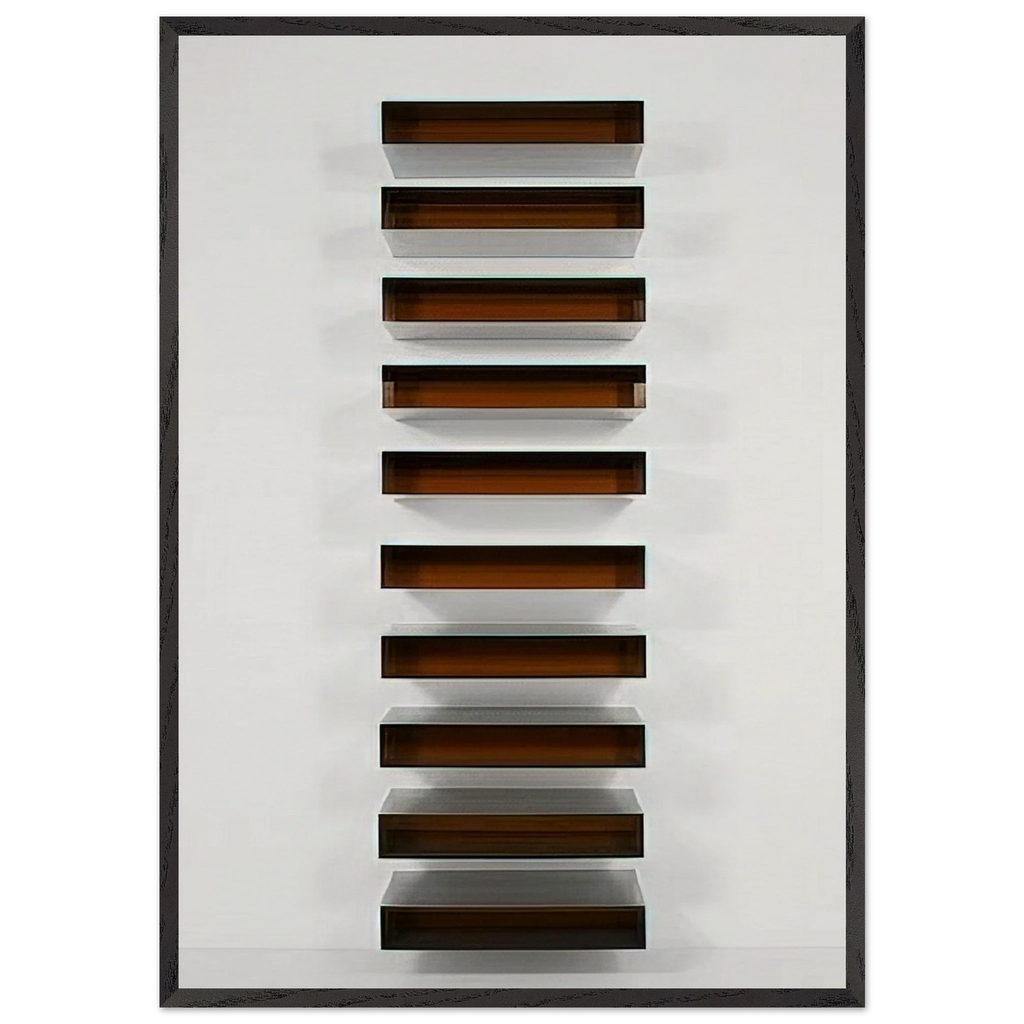 Untitled - 1973 N4 - Donald Judd 70x100 cm / 28x40 inches Framed Art Print – Black Wooden Frame