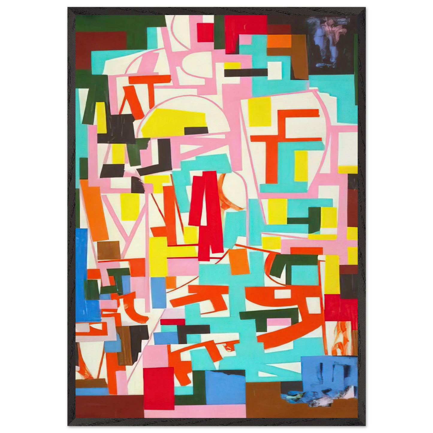 Untitled - 1940 N2 - Ad Reinhardt Framed Art Print – Black Wooden Frame - Default Title - -Framed Art Print