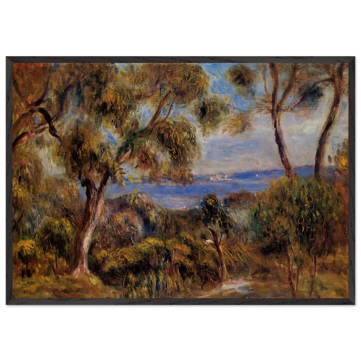 The Sea at Cagnes - Pierre-Auguste Renoir 70x100 cm / 28x40 inches Framed Art Print – Black Wooden Frame