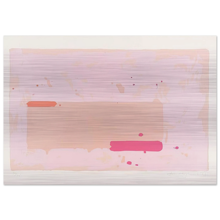 Orange, Pink - 1971 - John Hoyland Brushed Aluminum Print - 70x100 cm / 28x40 inches | John Hoyland Aluminum Print | John Hoyland Prints