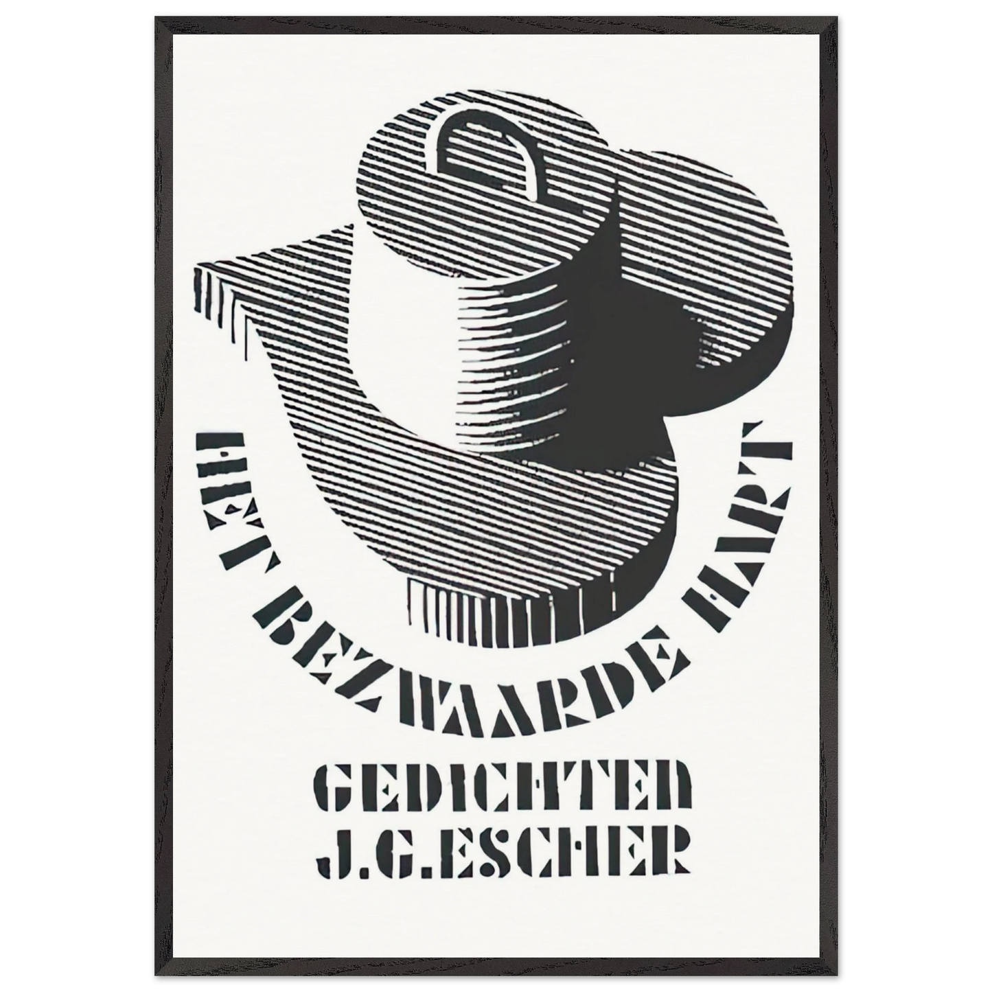 ESCHER 26 - MC Escher Framed Art Print – Black Wooden Frame - Default Title - -Framed Art Print