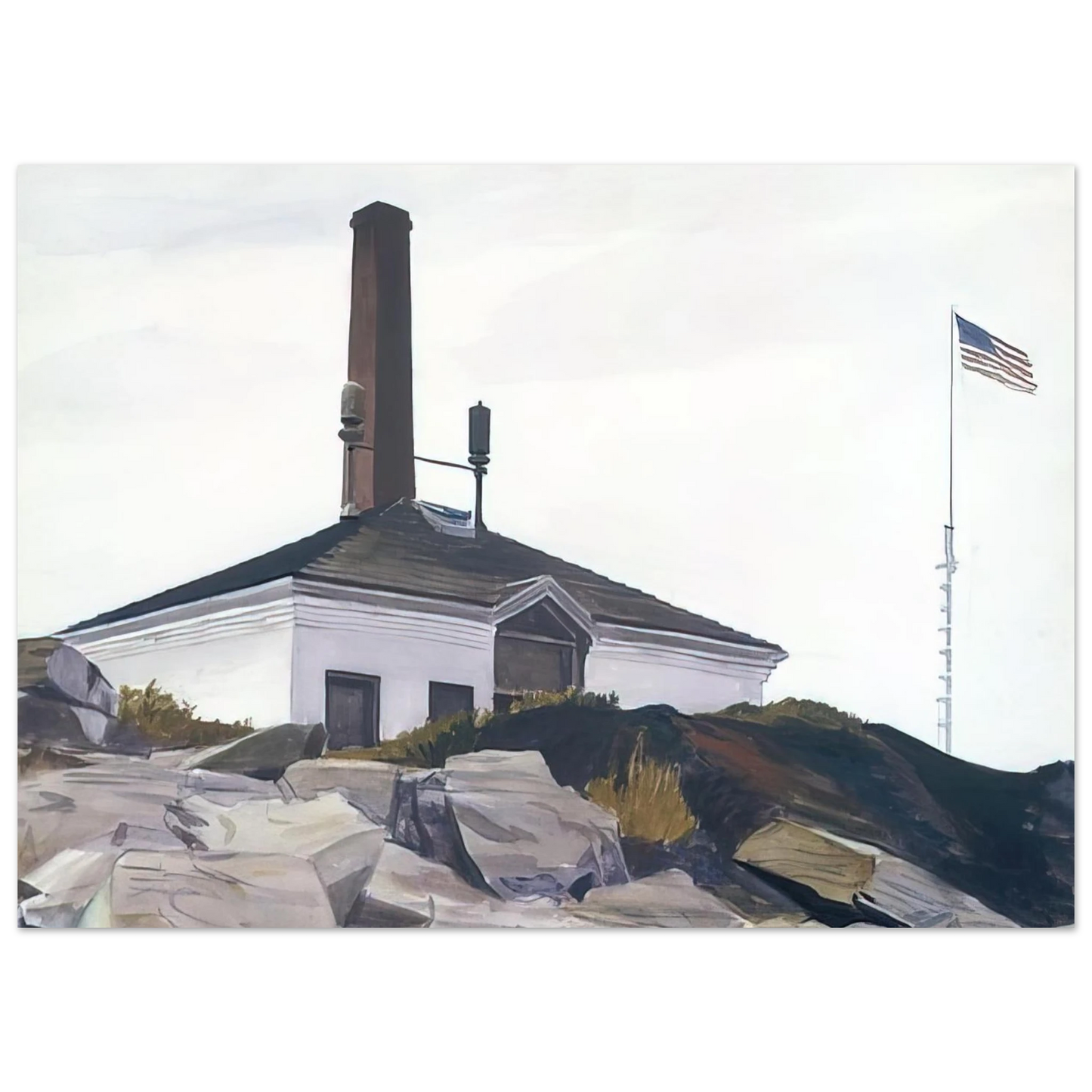 Edward Hopper - House of the Foghorn, I Fine Art Poster - 75x100 cm / 30x40 inches