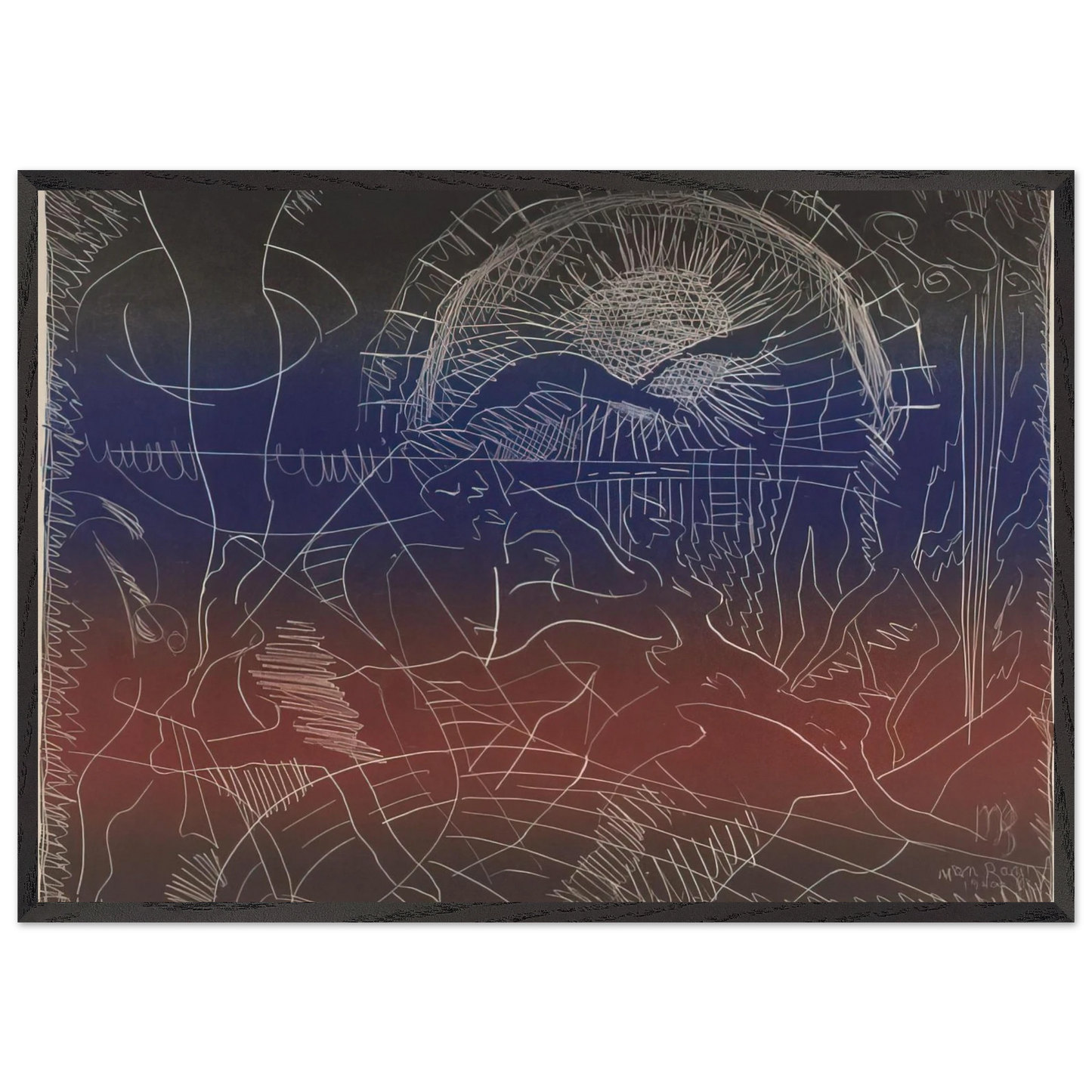 UNTITLED ABSTRACT N2 - Man Ray Framed Art Print – Black Wooden Frame - Default Title - -Framed Art Print