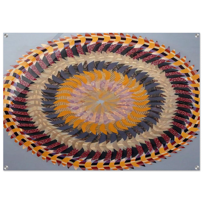 Golden Pinwheel - 1979 - Miriam Schapiro Acrylic Print - 70x100 cm / 28x40″ inches