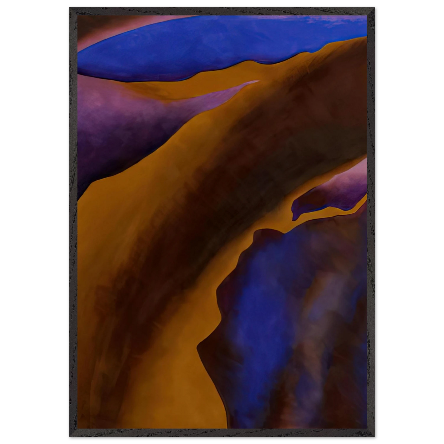 Only One - Georgia OKeeffe 70x100 cm / 28x40 inches Framed Art Print – Black Wooden Frame