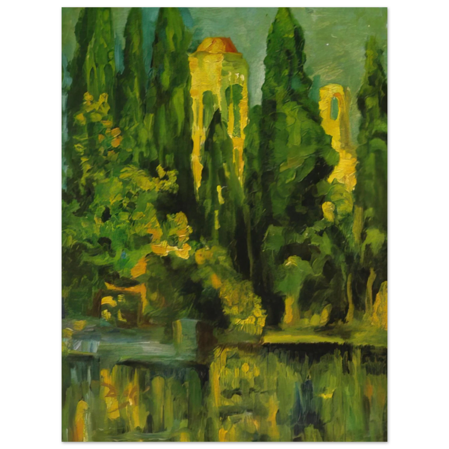 Salvador Dali - VILABERTRIN CHURCH TOWER 1919 Fine Art Poster - Default Title