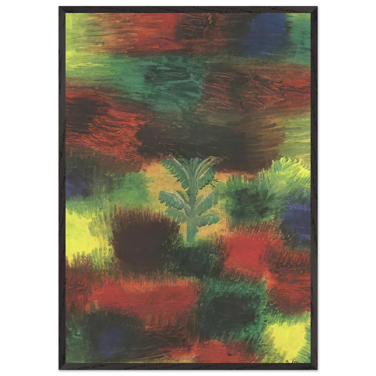 LITTLE TREE AMID SHRUBBERY 1919 - Paul Klee Framed Art Print – Black Wooden Frame - Default Title - -Framed Art Print