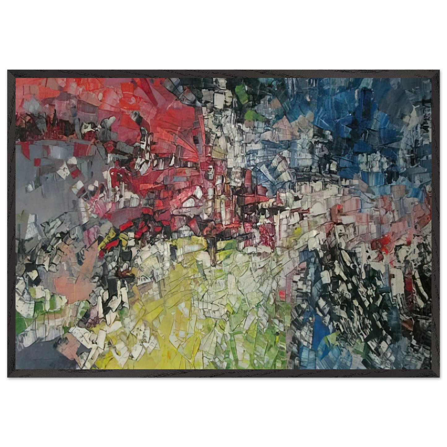 Horizons ouverts - Jean-Paul Riopelle 70x100 cm / 28x40 inches Framed Art Print – Black Wooden Frame