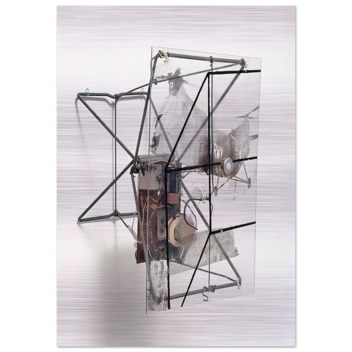 DRY CELL 1963 - Robert Rauschenberg Brushed Aluminum Print - 70x100 cm / 28x40 inches | Robert Rauschenberg Aluminum Print | Robert Rauschenberg Prints