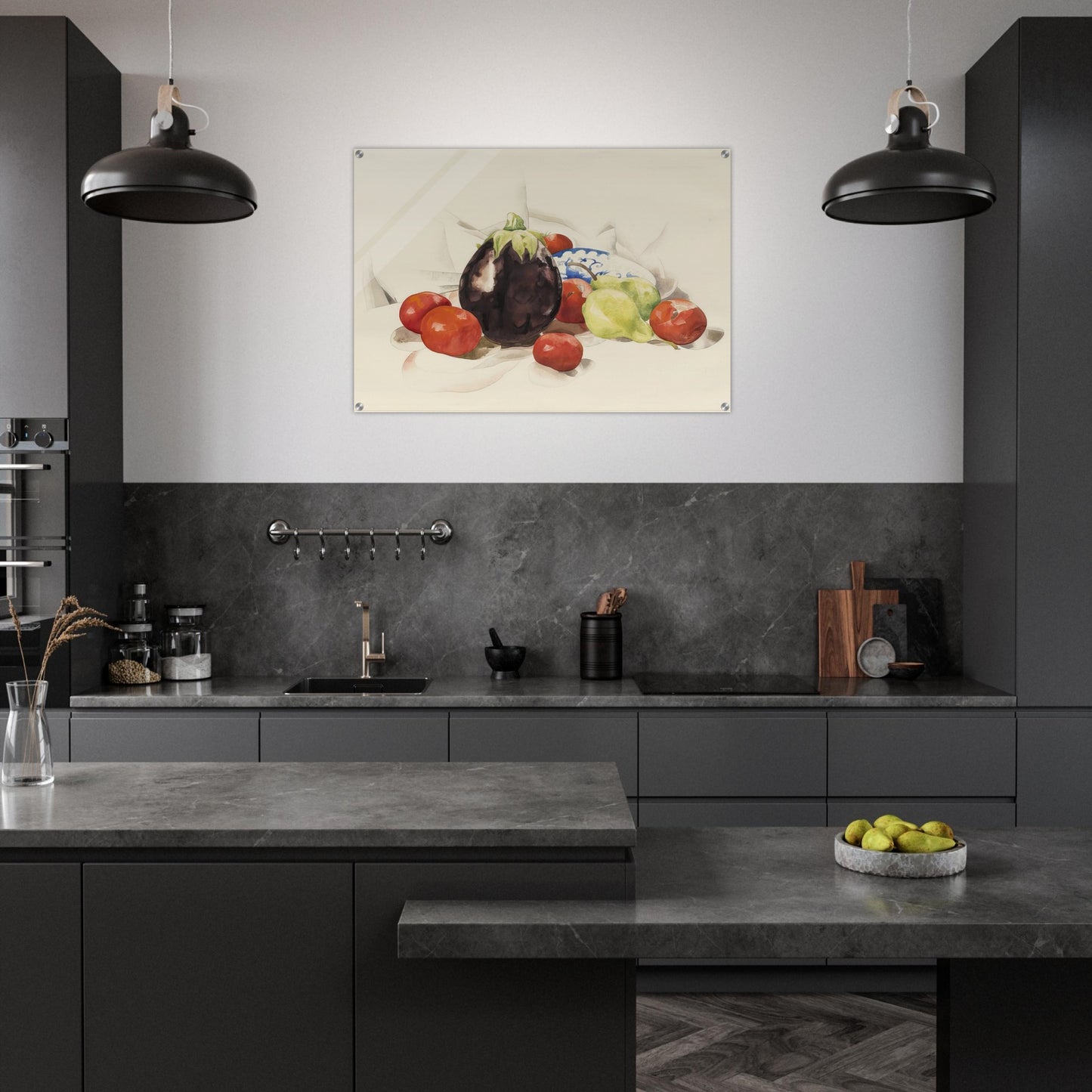 Eggplant and Tomatoes - 1926 - Charles Demuth Acrylic Print - 70x100 cm / 28x40″ inches