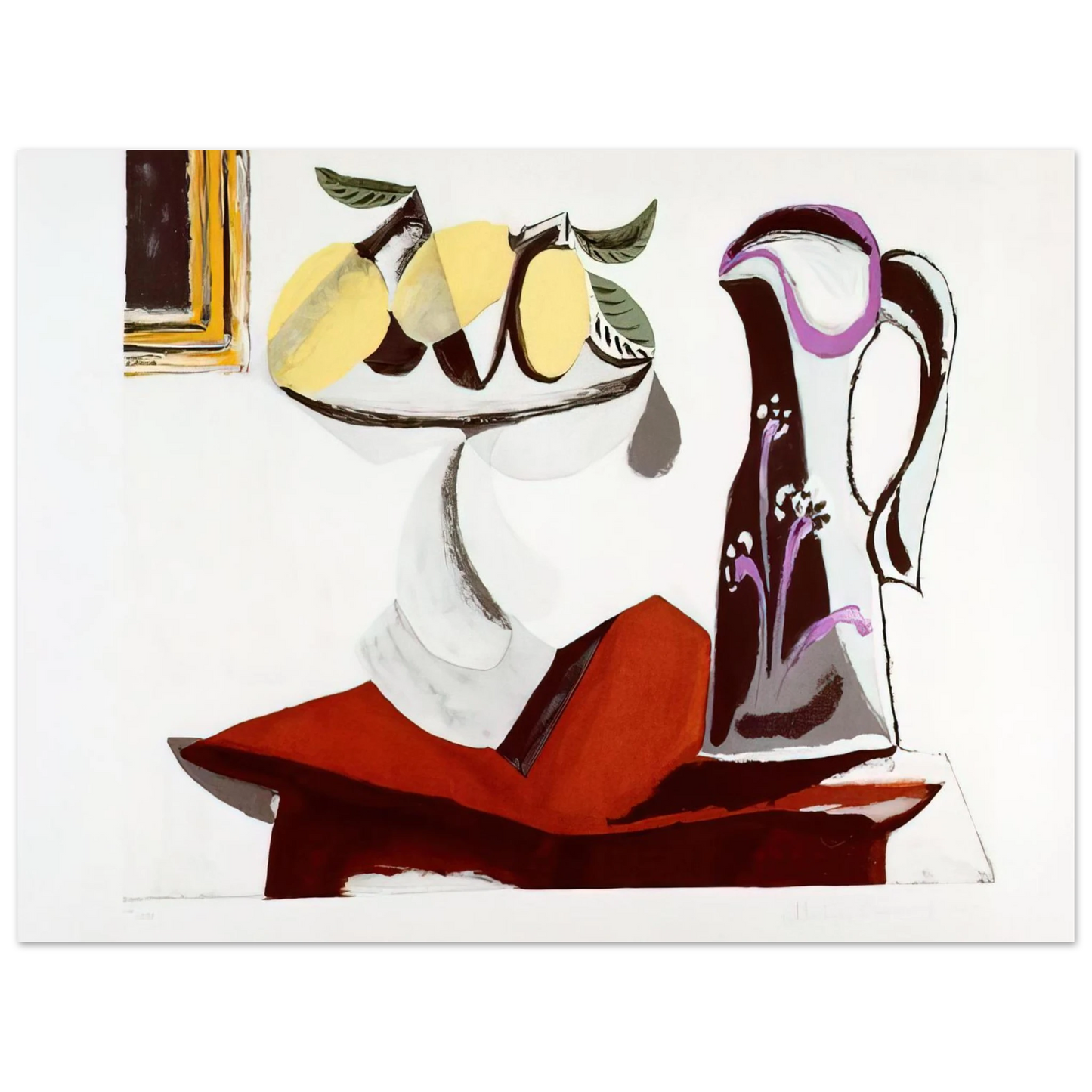 Pablo Picasso - Still life with lemon and jug Fine Art Poster - Default Title