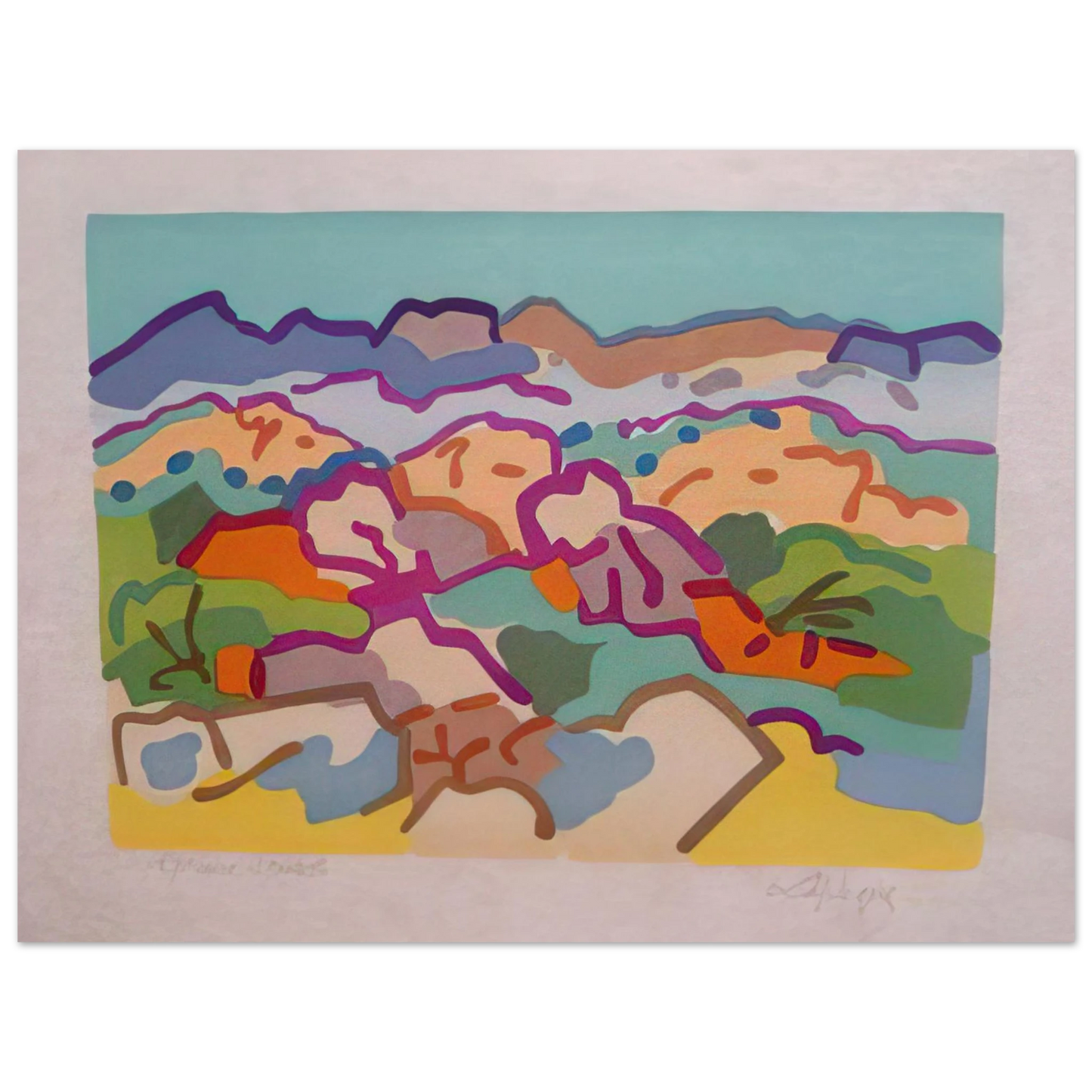 Charles Lapicque - Campagne grecque - 1964 Fine Art Poster - Default Title