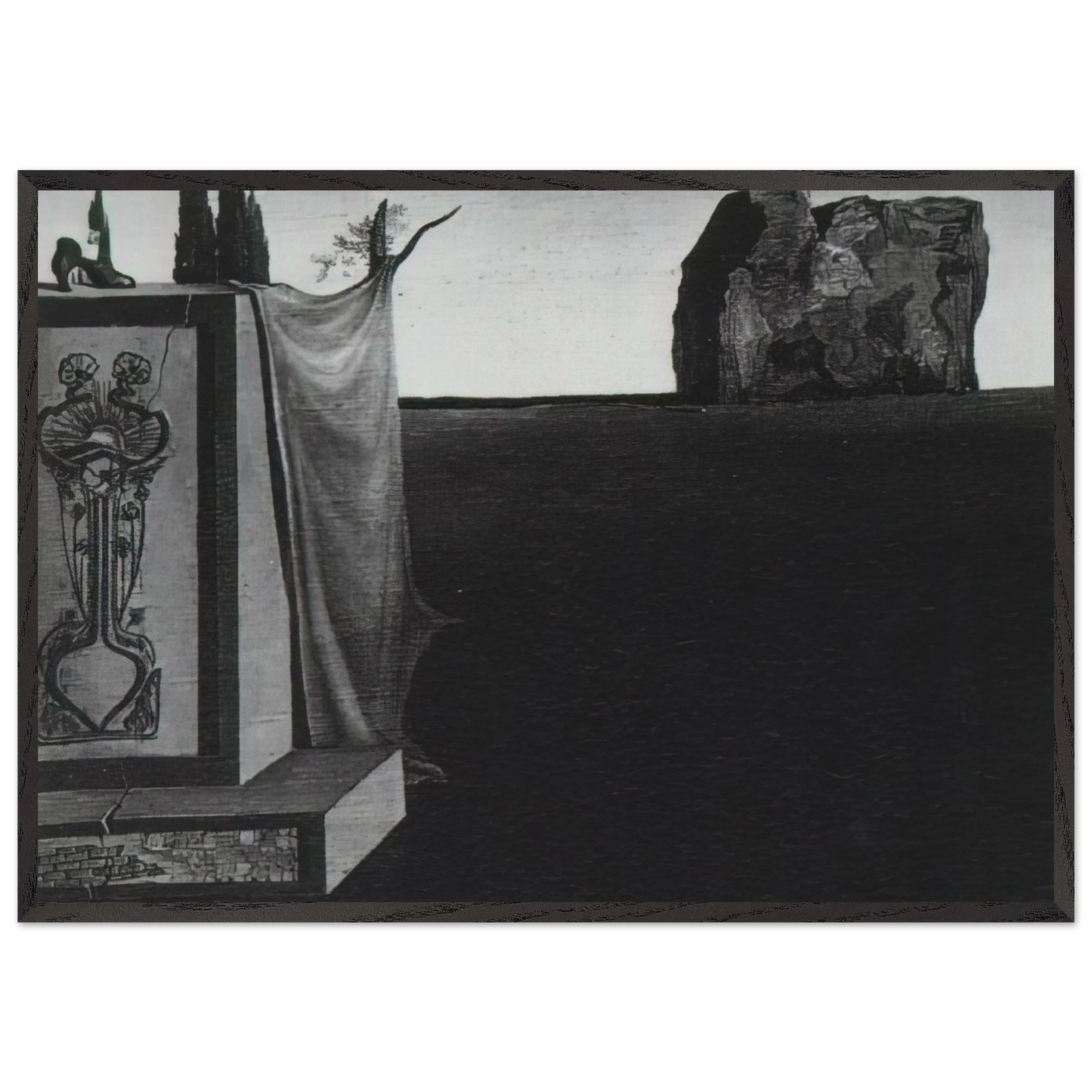 LANDSCAPE N9 - Salvador Dali Framed Art Print – Black Wooden Frame - Default Title - -Framed Art Print