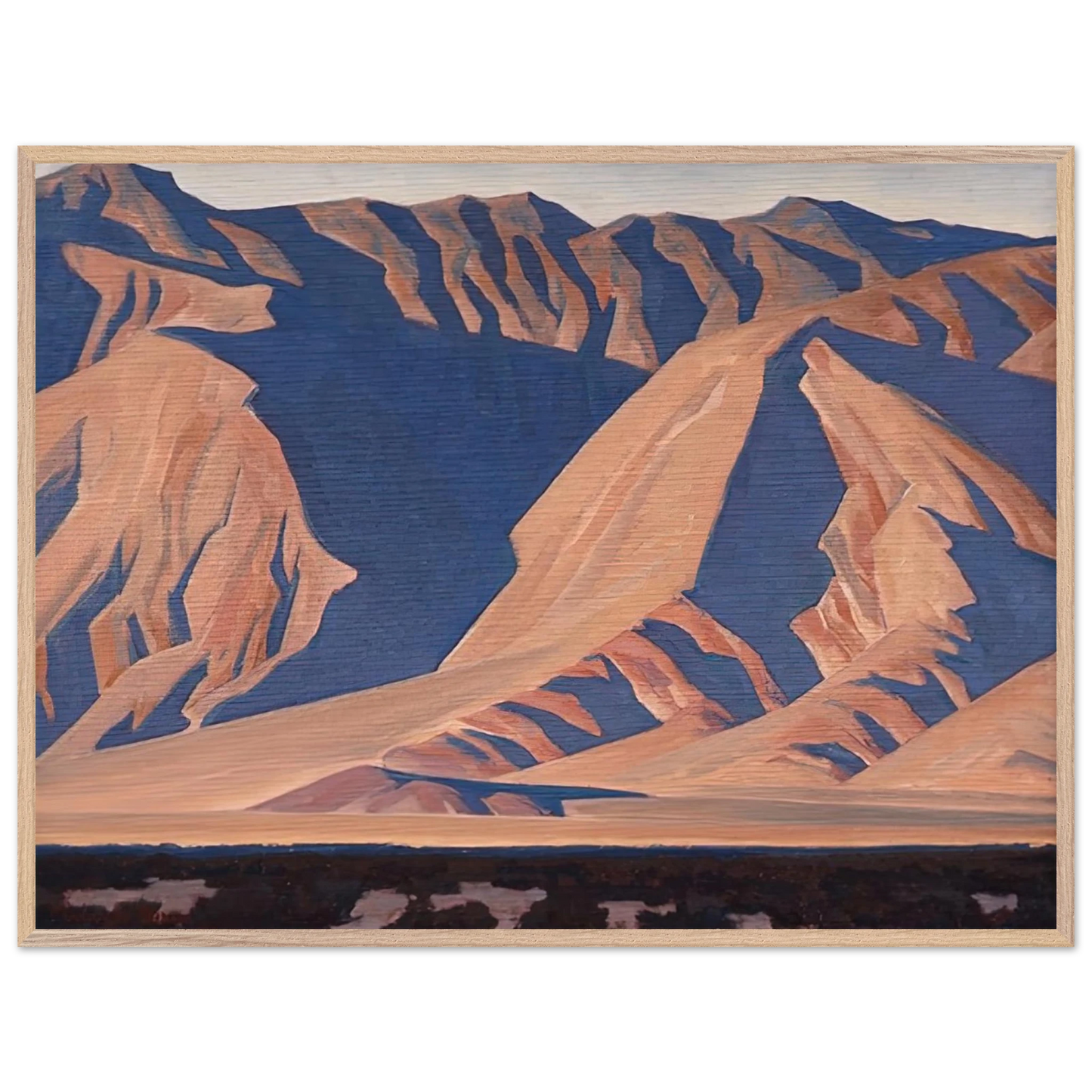 Maynard Dixon - INYO MOUNTAINS 1944 Wall art - 30x45 cm / 12x18 inches - Premium Wooden Framed Poster With Fine Art Paper-canvas - Wood frame