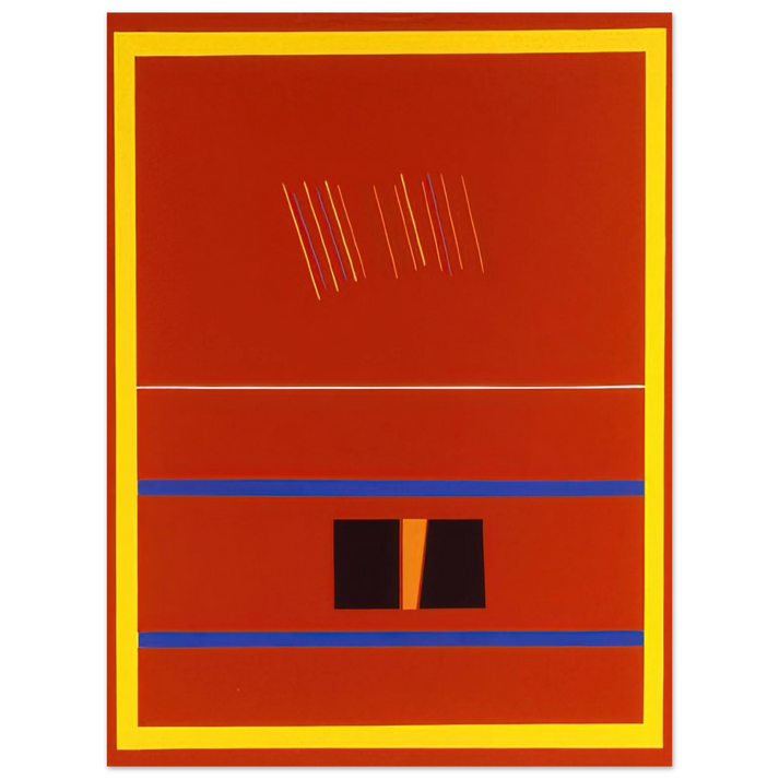 Ronnie Landfield - Red Painting For Romania - 1990 75x100 cm / 30x40inches Fine Art Poster