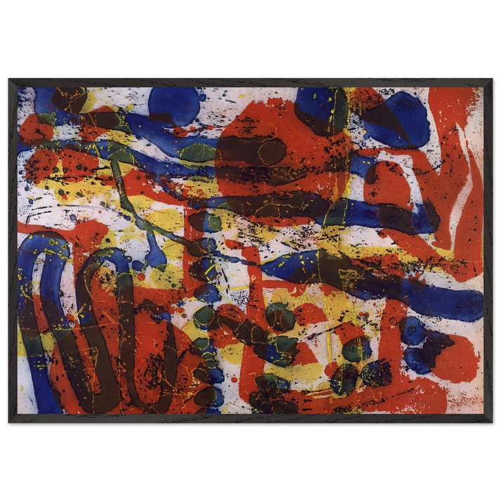 Untitled From The Brushwork Series - 1999 - Patrick Heron 70x100 cm / 28x40 inches Framed Art Print – Black Wooden Frame