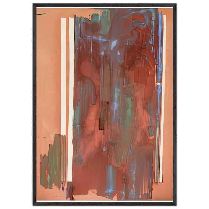 Plexus 1976- - Helen Frankenthaler 70x100 cm / 28x40 inches Framed Art Print – Black Wooden Frame