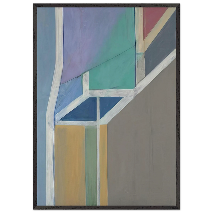 Ocean Park 19 - Richard Diebenkorn 70x100 cm / 28x40 inches Framed Art Print – Black Wooden Frame