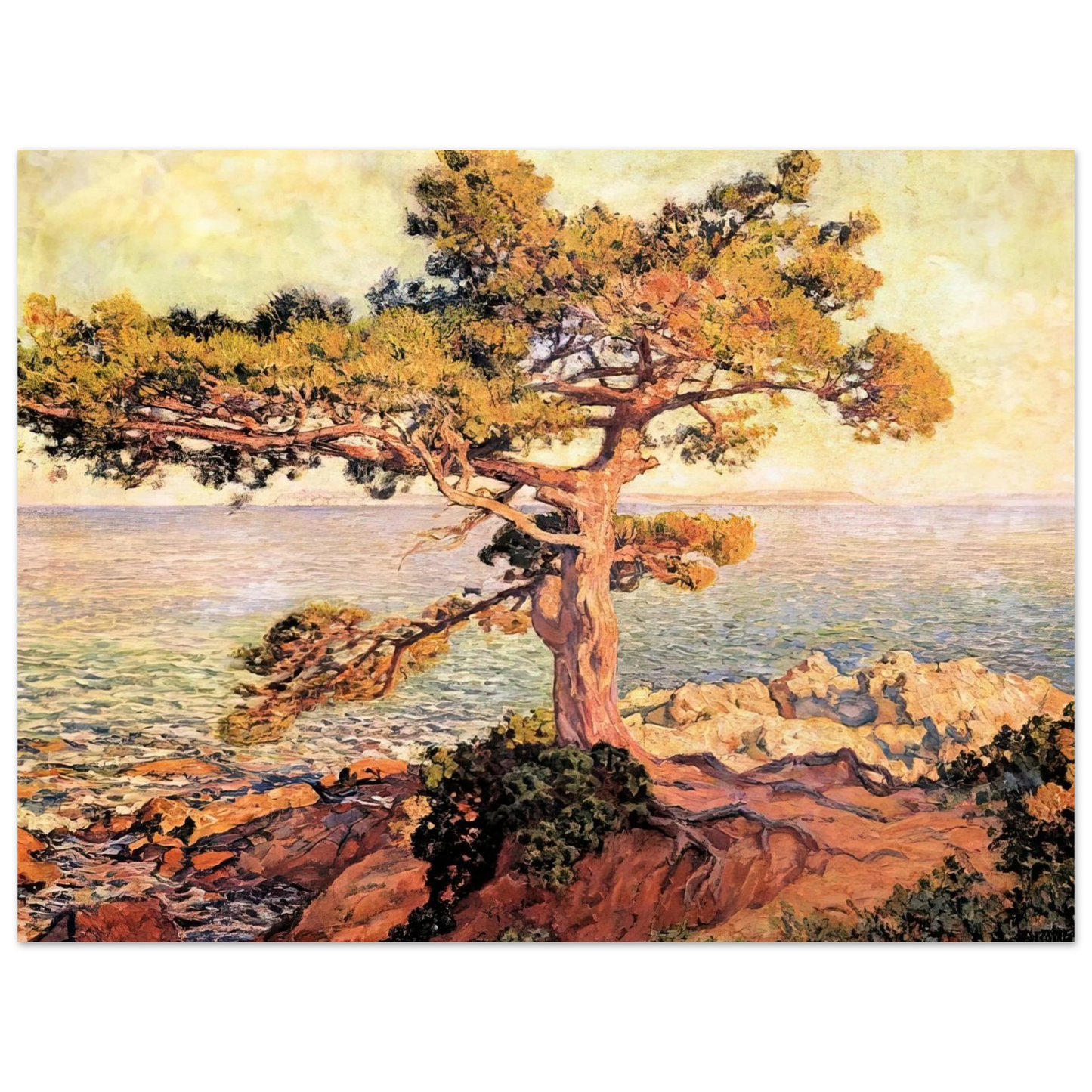 Theo van Rysselberghe - PINE BY THE MEDITERRANEAN SEA 1916 Fine Art Poster - Default Title