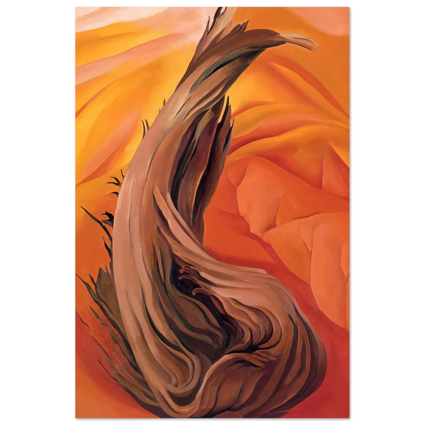 Georgia O'Keeffe - Stump in Red Hills Fine Art Poster - 40x60 cm / 16x24 inches