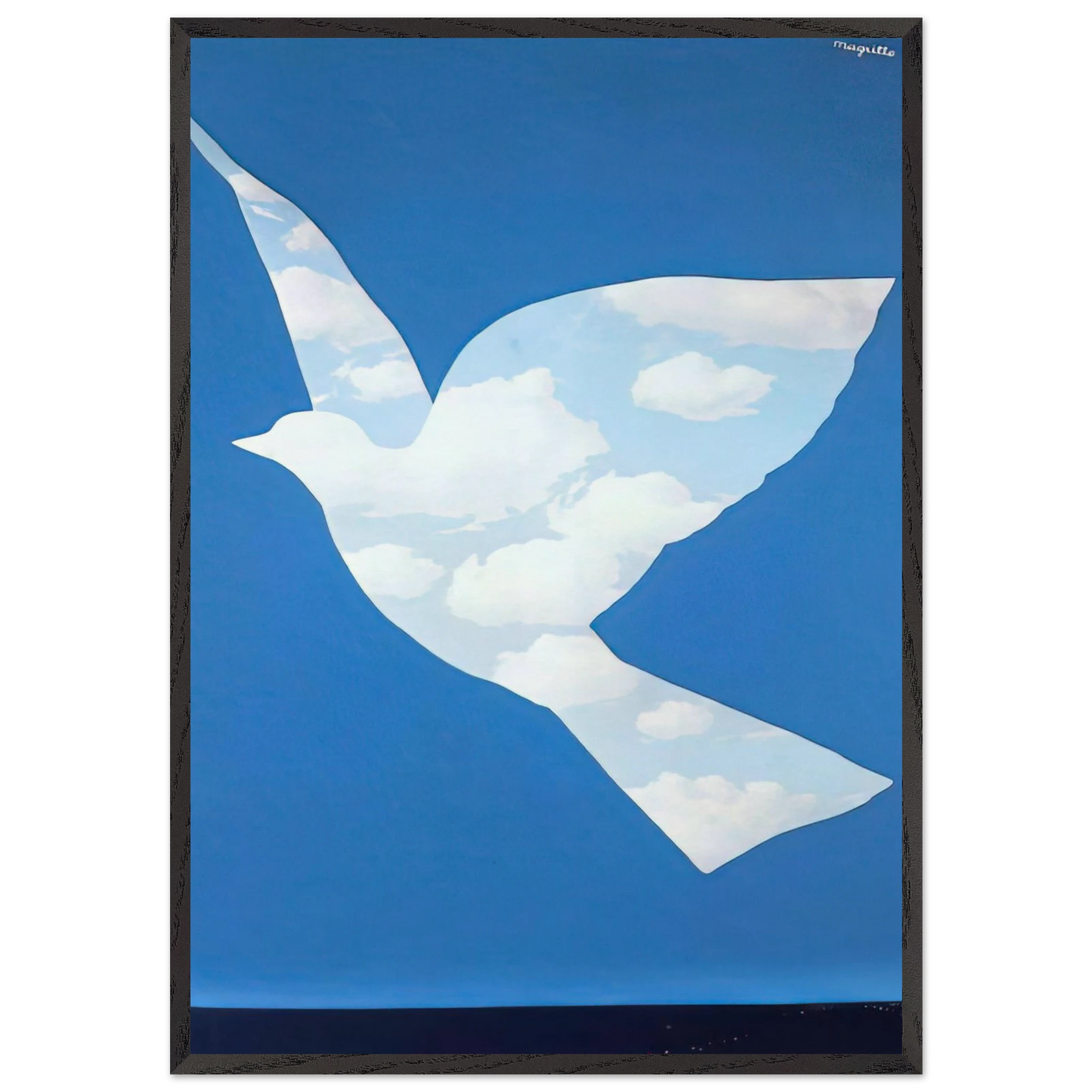 THE PROMISE 1966 - Rene Magritte 70x100 cm / 28x40 inches Framed Art Print – Black Wooden Frame