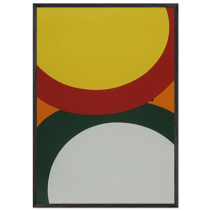 Untitled N2 - Al Held 70x100 cm / 28x40 inches Framed Art Print – Black Wooden Frame