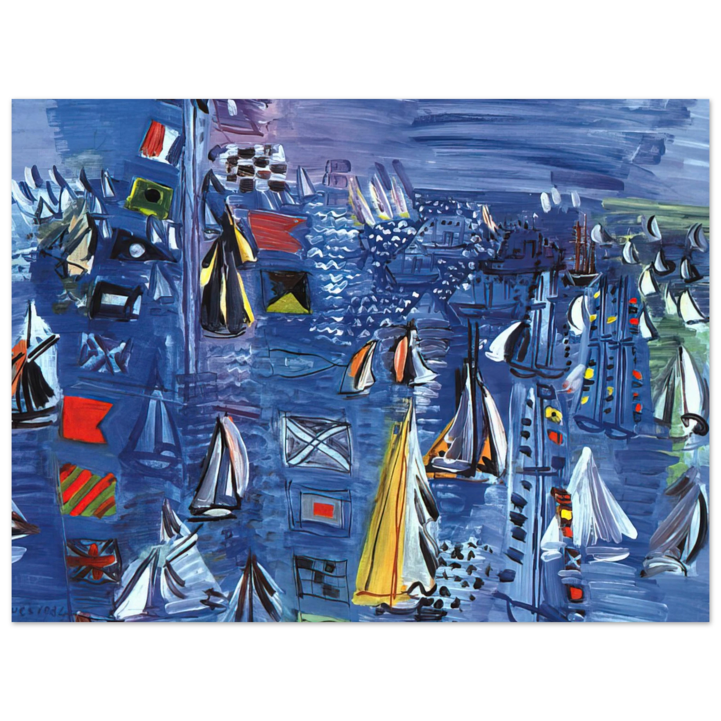 Raoul Dufy - REGATTA AT COWES 1934 Fine Art Poster - Default Title