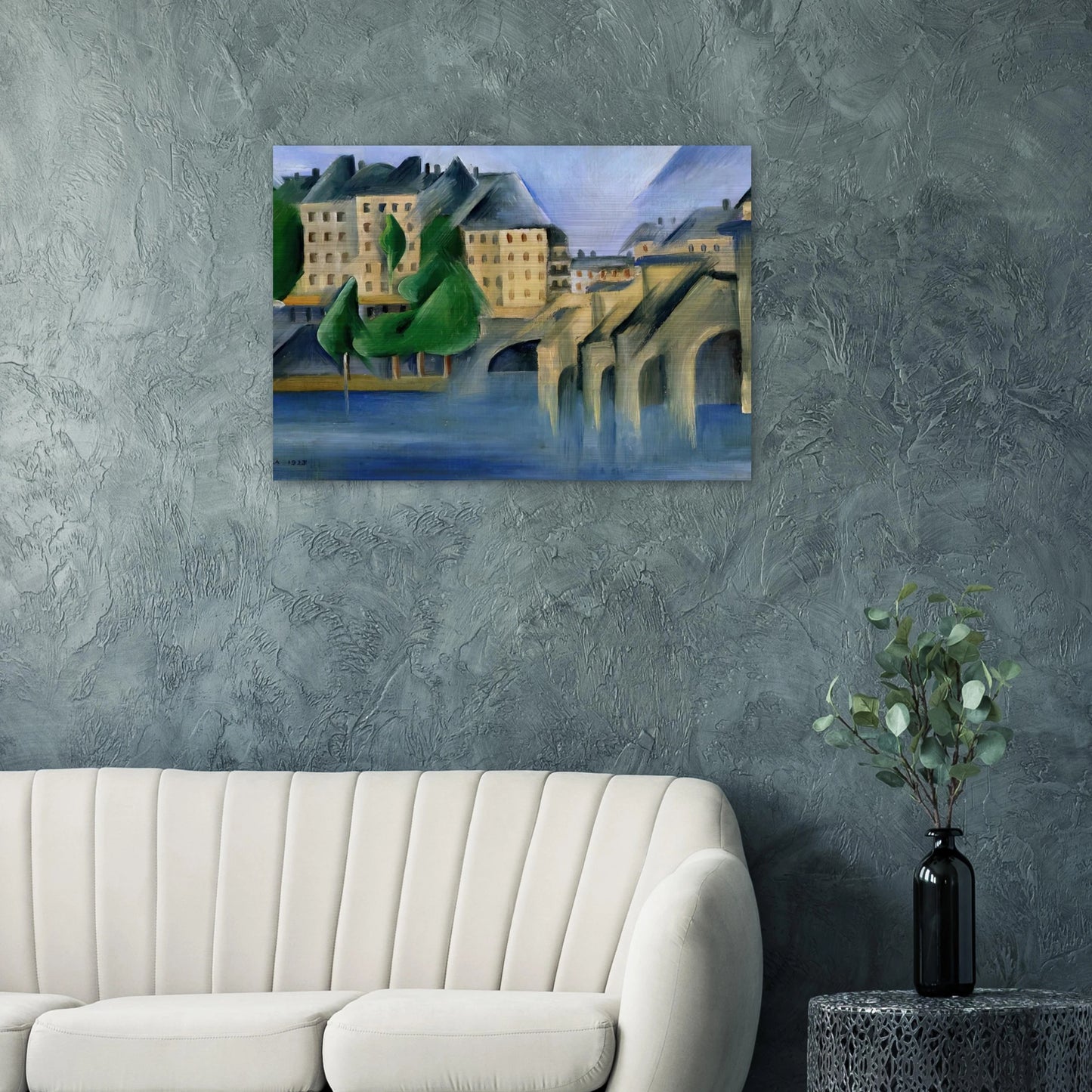 New Bridge - Tarsila do Amaral Brushed Aluminum Print - 70x100 cm / 28x40 inches | Tarsila do Amaral Aluminum Print | Tarsila do Amaral Prints