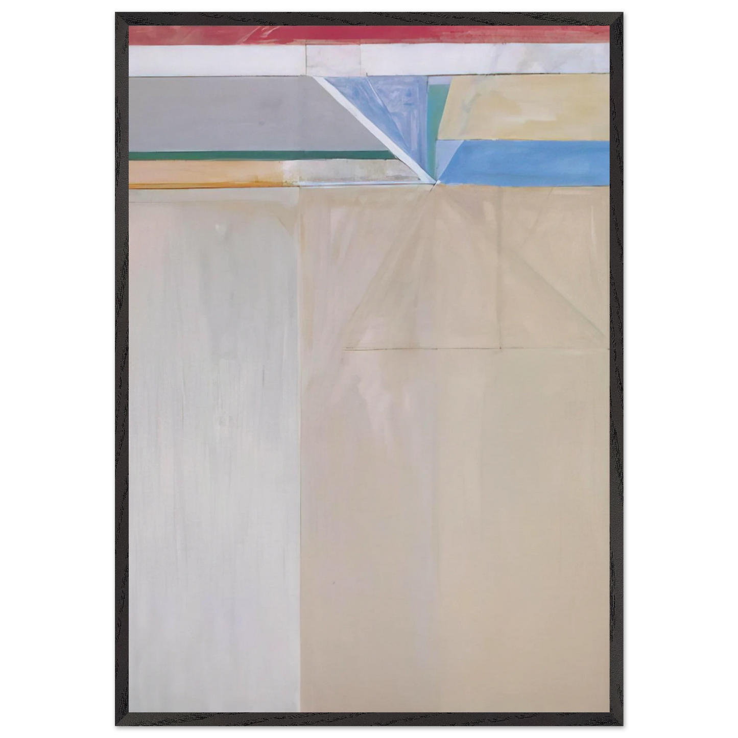 Ocean Park 46 - Richard Diebenkorn 70x100 cm / 28x40 inches Framed Art Print – Black Wooden Frame