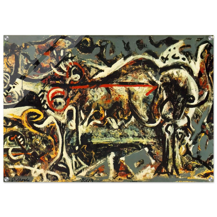THE SHE WOLF - Jackson Pollock Acrylic Print - 70x100 cm / 28x40″ inches