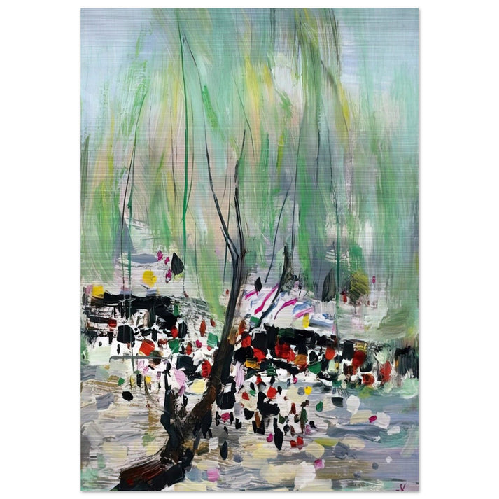 Love in Fangzhuang - 2002 - Wu Guanzhong Brushed Aluminum Print - 70x100 cm / 28x40 inches | Wu Guanzhong Aluminum Print | Wu Guanzhong Prints