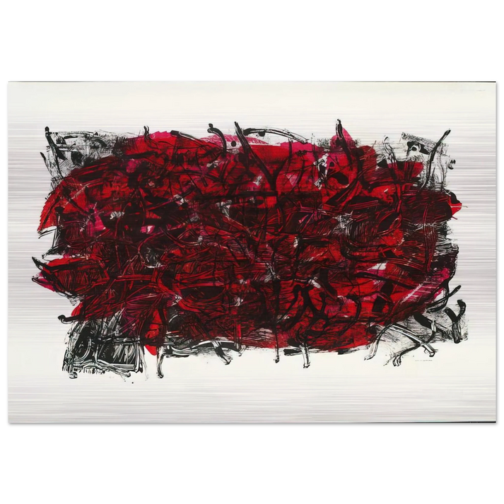 Leaves III 1967 - Jean-Paul Riopelle Brushed Aluminum Print - 70x100 cm / 28x40 inches | Jean-Paul Riopelle Aluminum Print | Jean-Paul Riopelle Prints