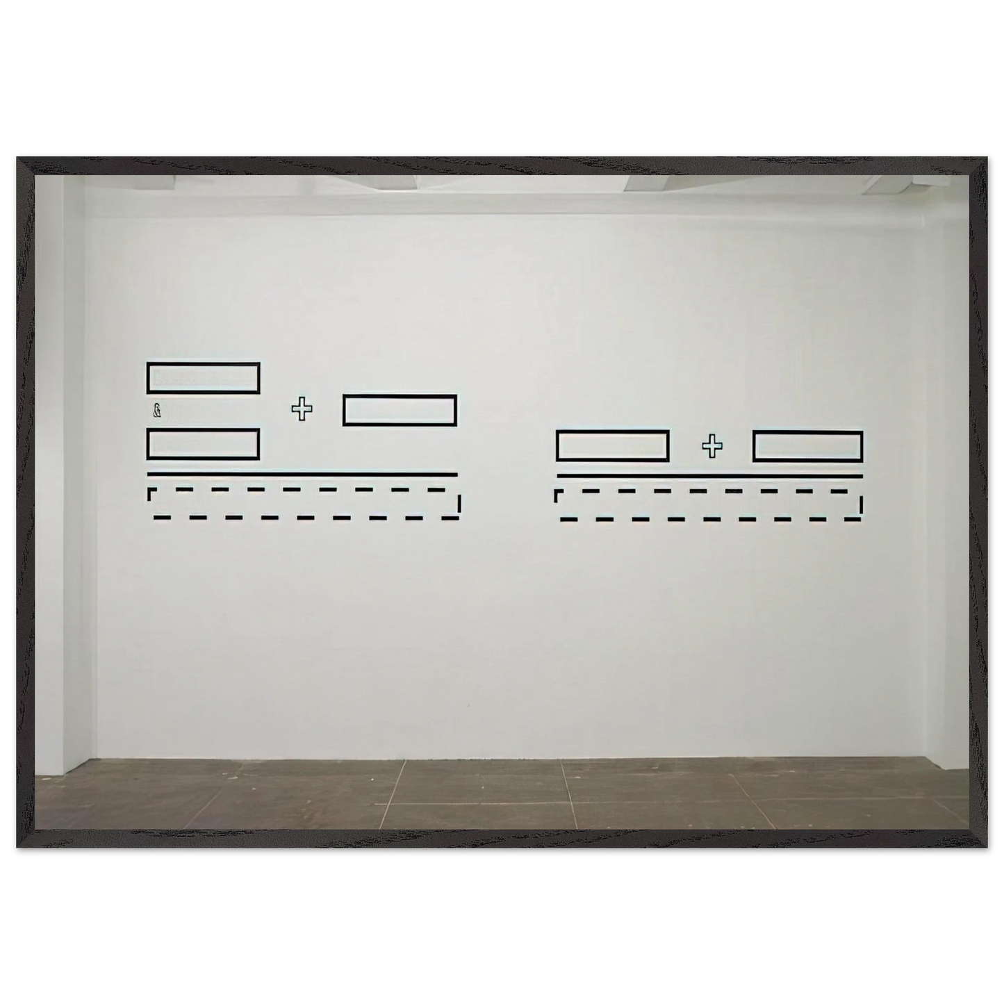 Untitled - 1991 N4 - Lawrence Weiner Framed Art Print – Black Wooden Frame - Default Title - -Framed Art Print