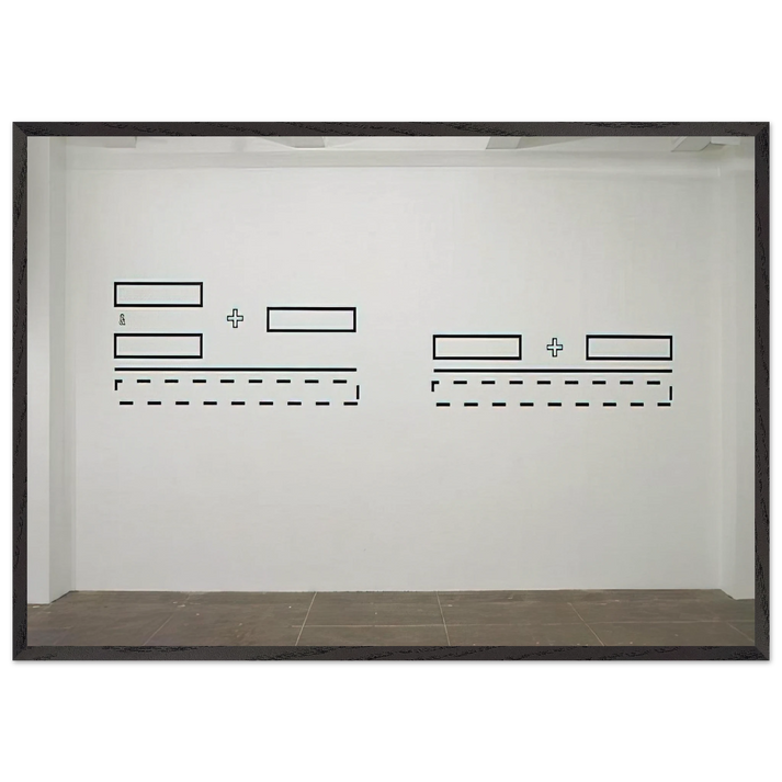 Untitled - 1991 N4 - Lawrence Weiner 70x100 cm / 28x40 inches Framed Art Print – Black Wooden Frame