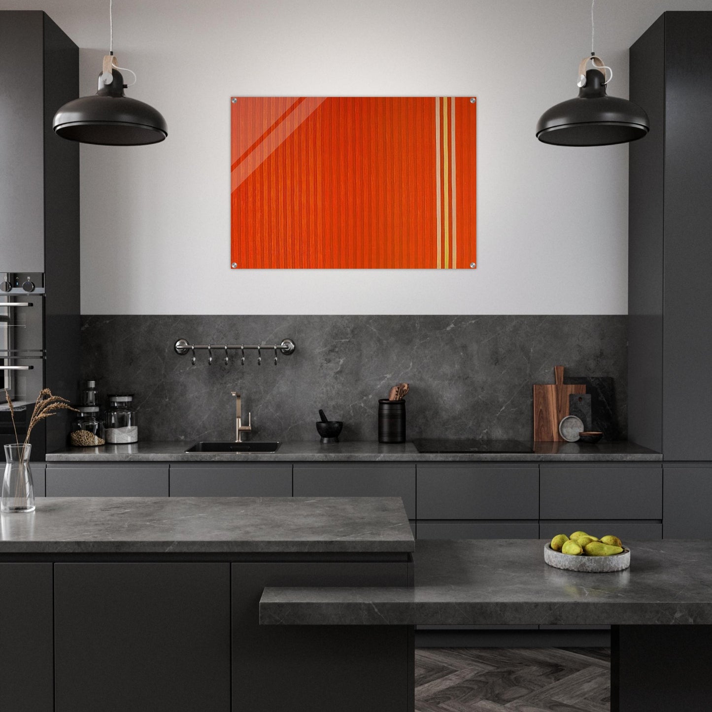 Red Devil - 1959 - Gene Davis Acrylic Print - 70x100 cm / 28x40″ inches | Gene Davis Wall Art | Gene Davis Prints