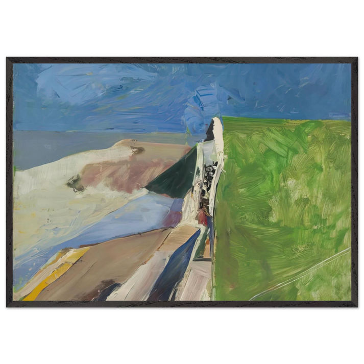 Seawall - Richard Diebenkorn 70x100 cm / 28x40 inches Framed Art Print – Black Wooden Frame
