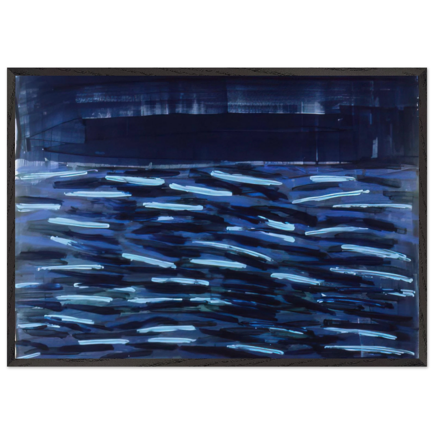 Flowers Of The Deep - 1984 - Ronnie Landfield 70x100 cm / 28x40 inches Framed Art Print – Black Wooden Frame