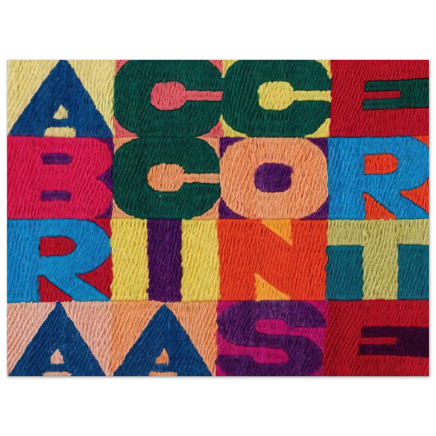 Alighiero Boetti - A BRACCIA CONSERTE 1994 Fine Art Poster - Default Title