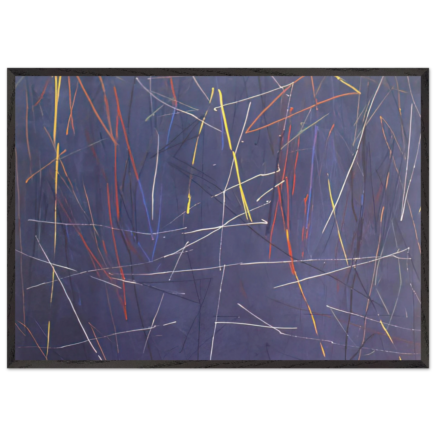 Gates of Blue - 1975 - Ronnie Landfield 70x100 cm / 28x40 inches Framed Art Print – Black Wooden Frame