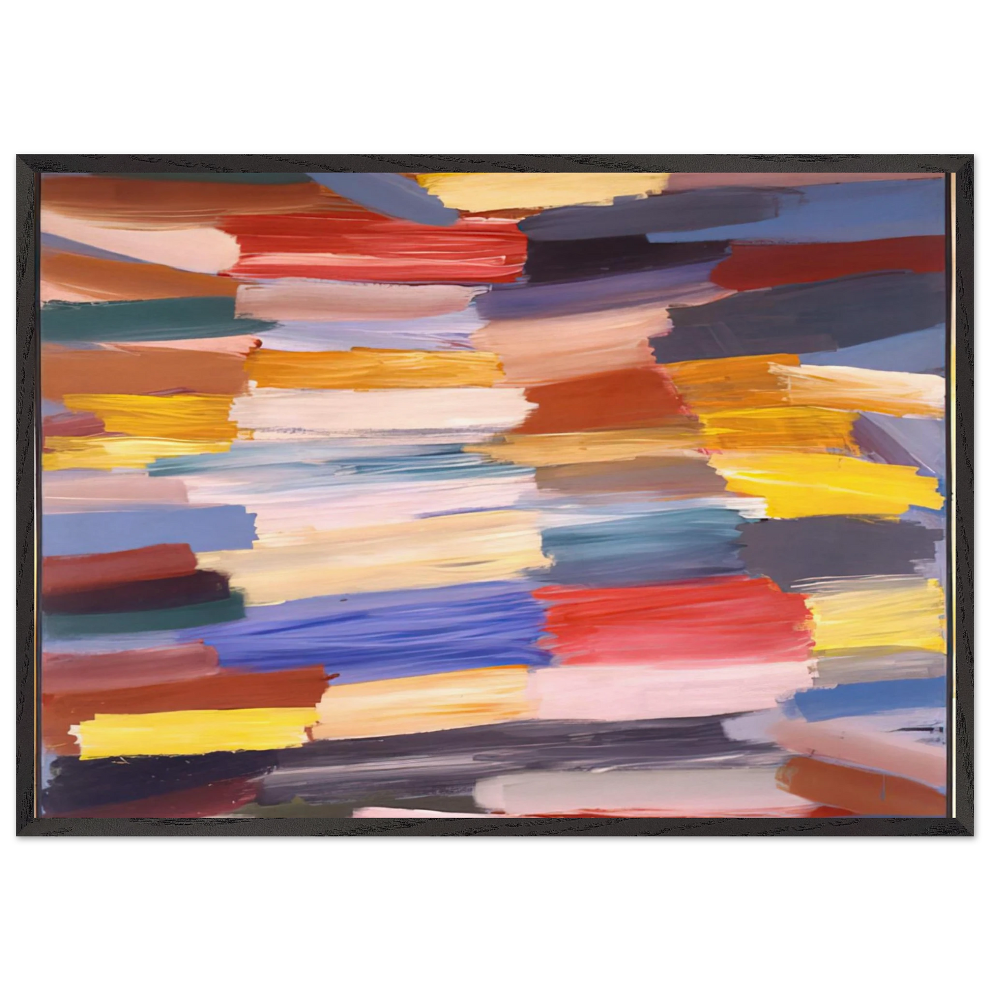 Something Else - 1967 - Ronnie Landfield Framed Art Print – Black Wooden Frame - Default Title - -Framed Art Print