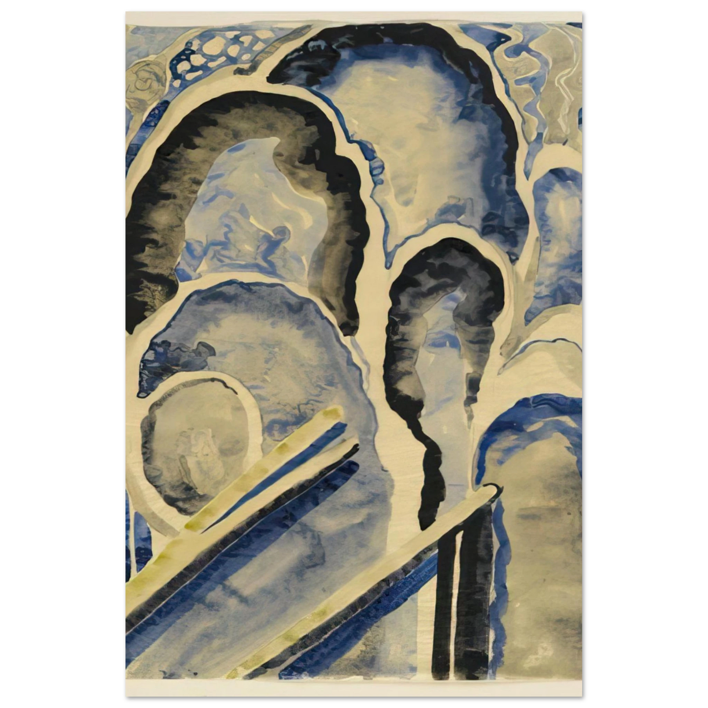 Georgia O'Keeffe - Blue-01 Fine Art Poster - 75x100 cm / 30x40 inches
