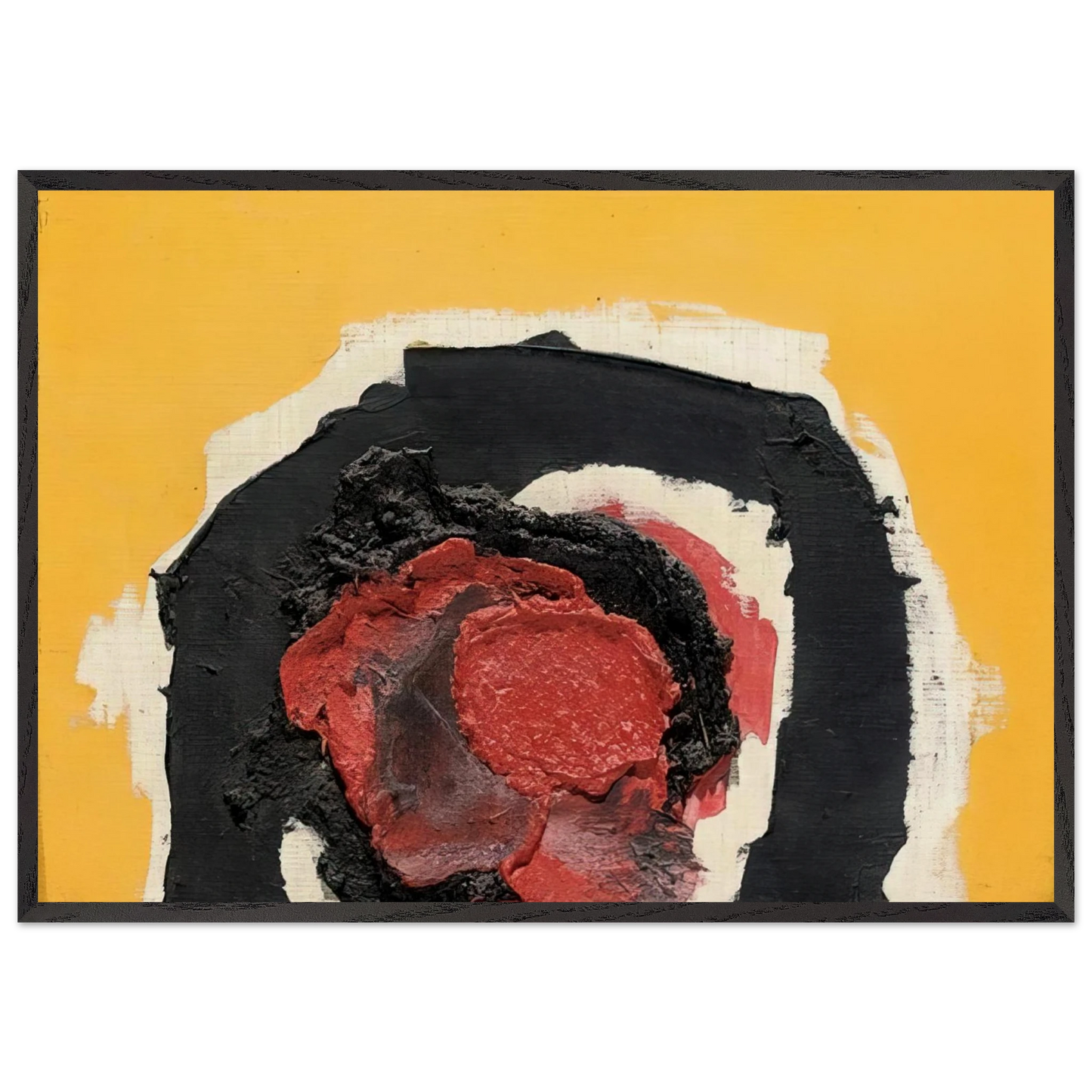 UNTITLED 1964 N6 - Luis Feito Framed Art Print – Black Wooden Frame - Default Title - -Framed Art Print