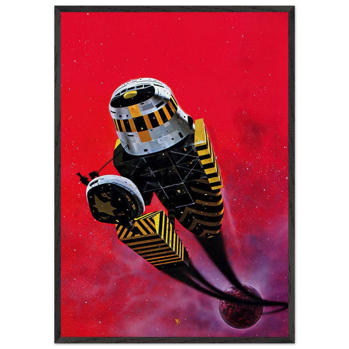 Chris Foss N17 - Chris Foss 70x100 cm / 28x40 inches Framed Art Print – Black Wooden Frame