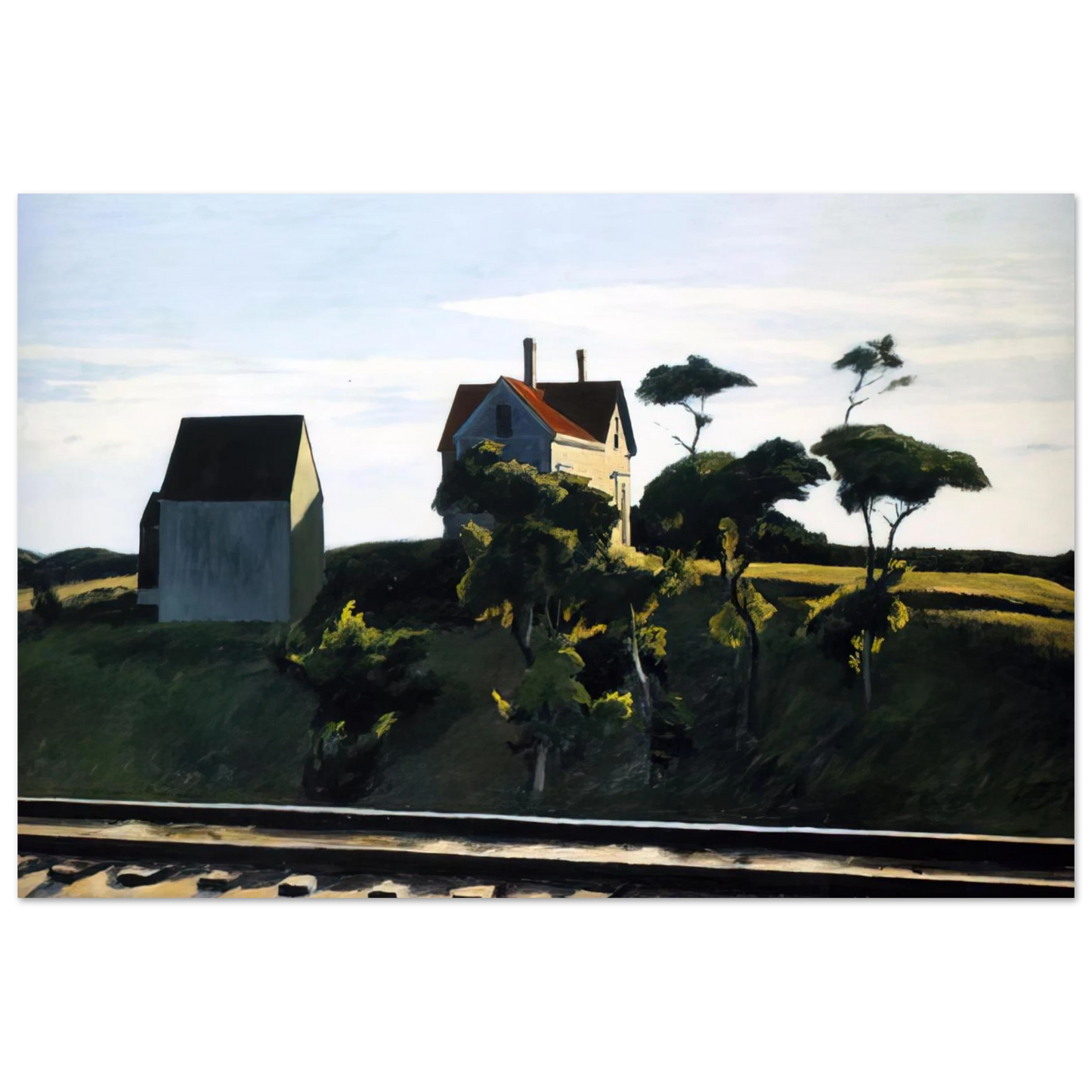 Edward Hopper - New York, New Haven and Hartford Fine Art Poster - 75x100 cm / 30x40 inches
