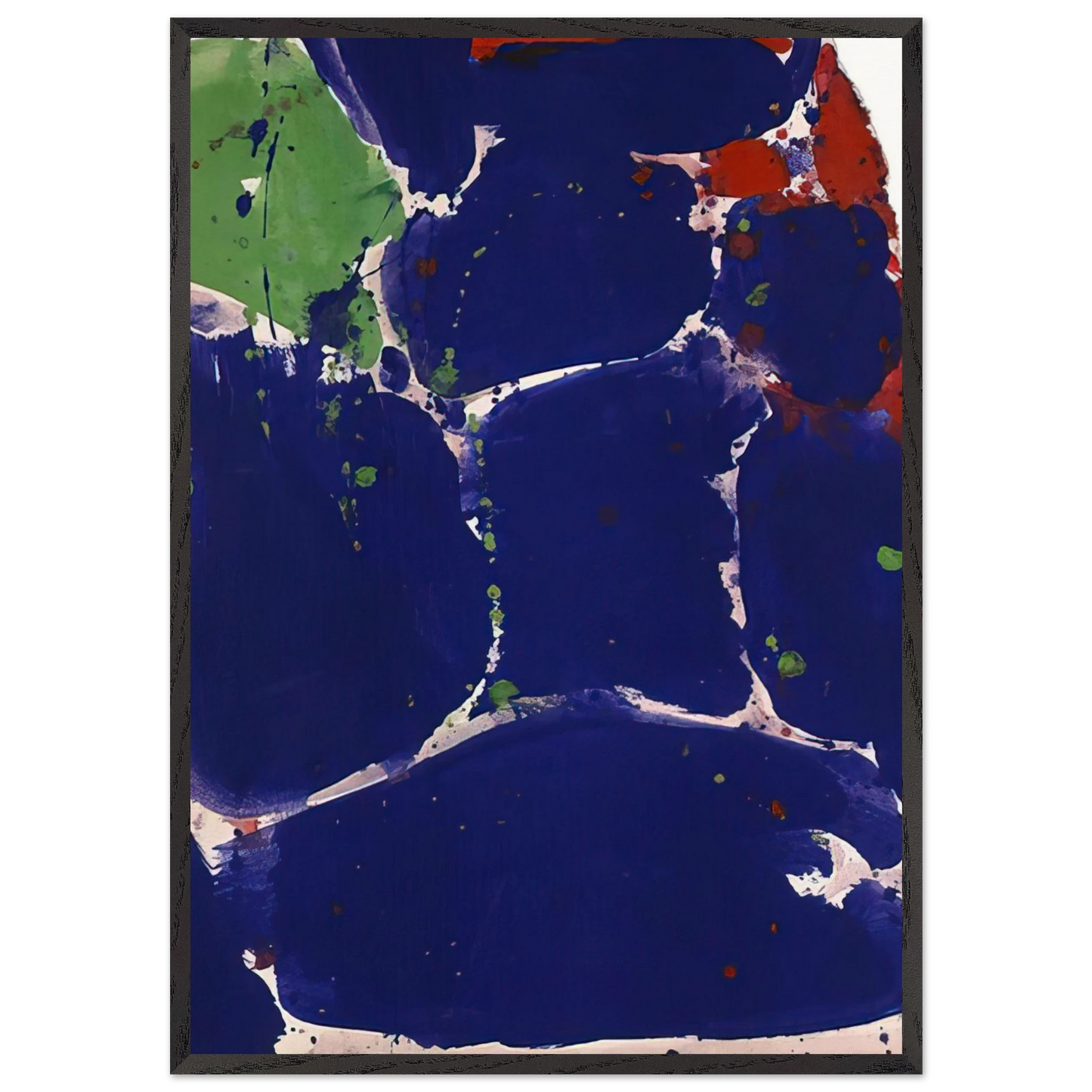 Untitled SF55-003 - Sam Francis Framed Art Print – Black Wooden Frame - Default Title - -Framed Art Print