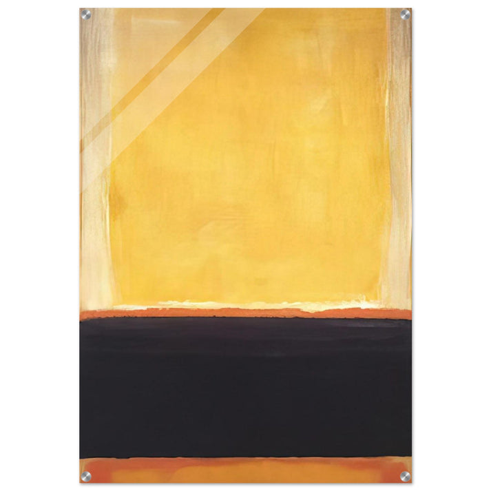 Yellow, Charcoal, Brown - 1953 - Mark Rothko Acrylic Print - 70x100 cm / 28x40″ inches | Mark Rothko Wall Art | Mark Rothko Prints