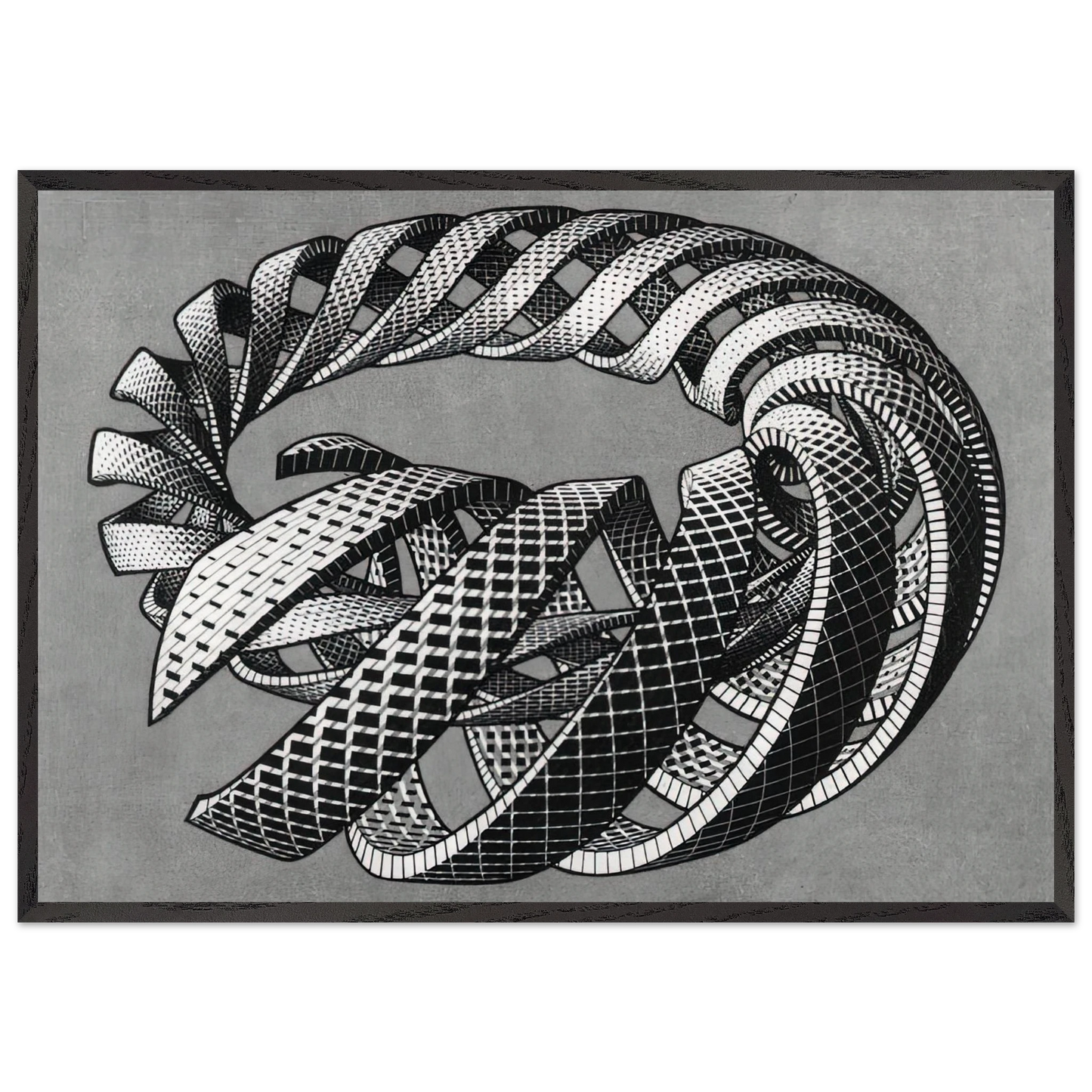 SPIRALS - MC Escher Framed Art Print – Black Wooden Frame - Default Title - -Framed Art Print