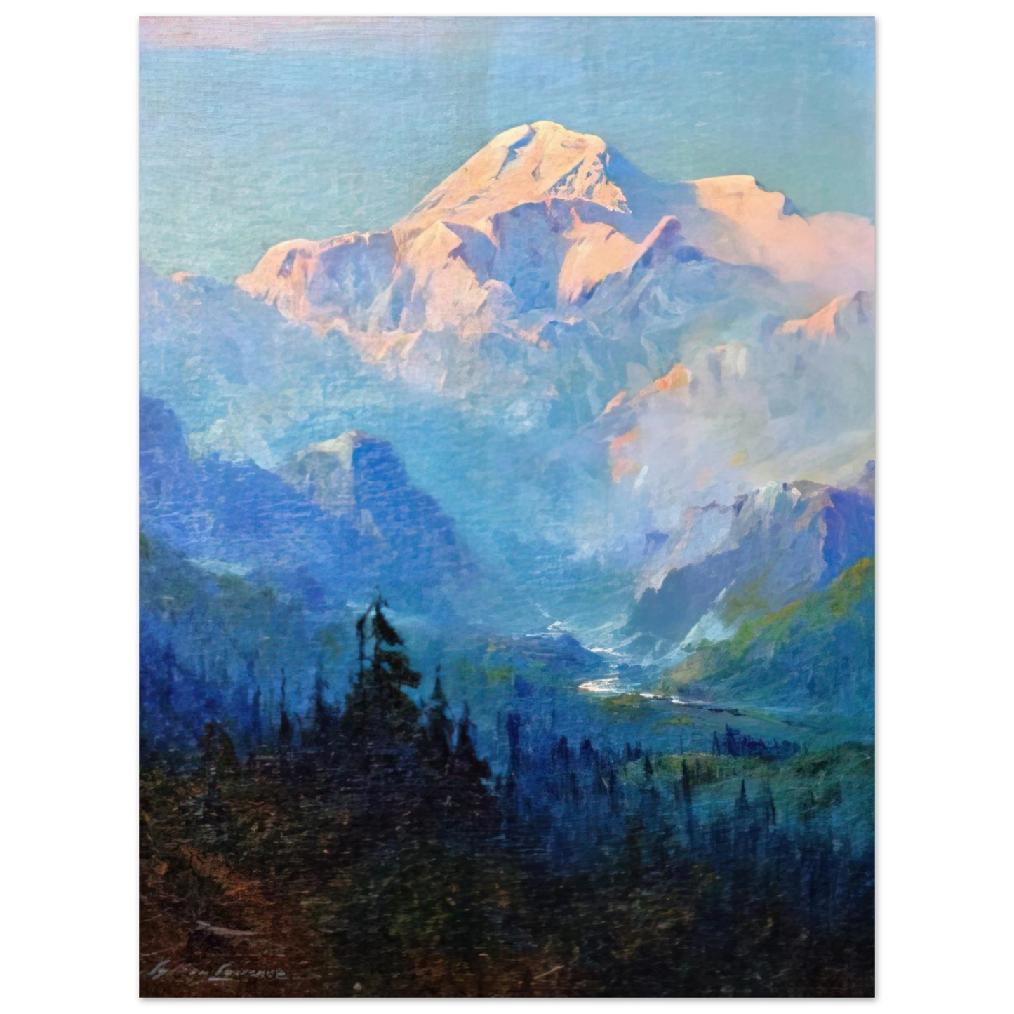Sydney Laurence - Mount McKinley, Sunset - Romanticism Fine Art Poster - Default Title